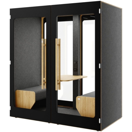 budka_akustyczna_HIDE_H2_oszklona_czarna