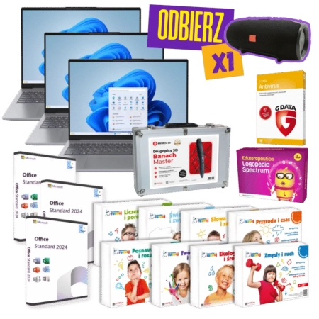 Cyfrowy Uczeń – zestaw 3 x laptop z pakietem Office, 6 x długopis, 2 x oprogramowanie – CUZL4