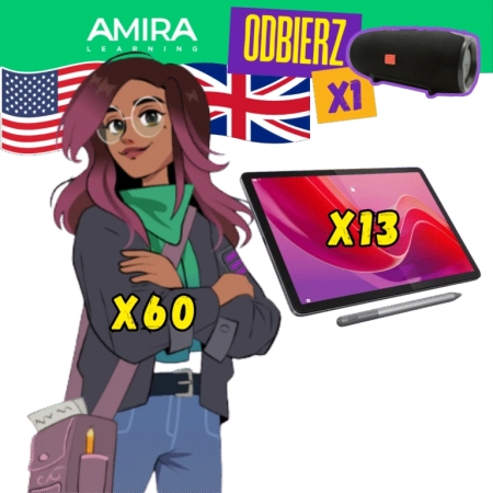 Cyfrowy Uczeń – zestaw AMIRA – inteligentny asystent czytania AI do nauki języka angielskiego z tabletem – CUZL8