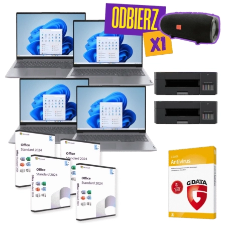 Zestaw 4 Cyfrowy Uczeń - laptop z pakietem office 2 x drukarka – CUZL3