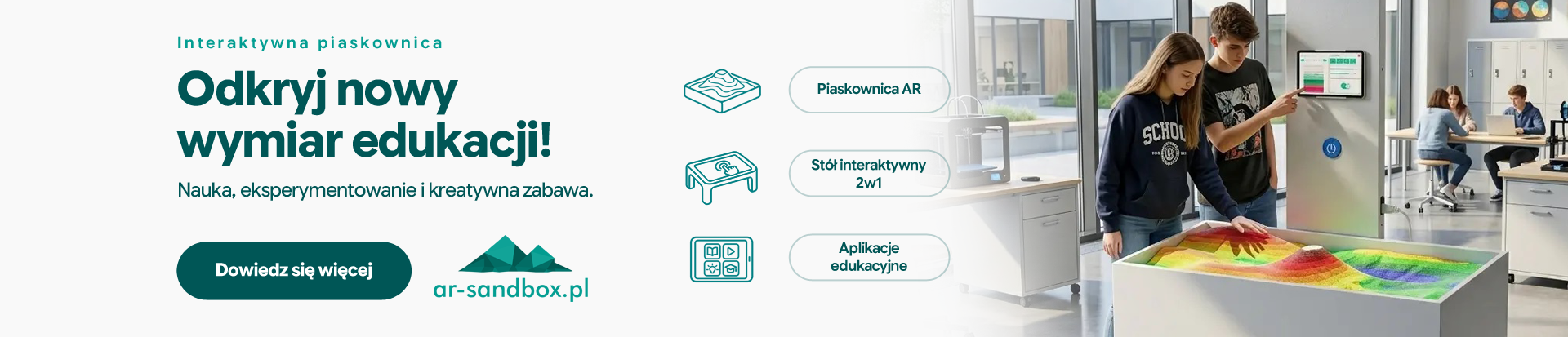 Piaskownica i stół interaktywny AR SmartBox 2w1