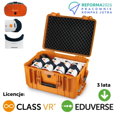 Pracownia Przyrodnicza zestaw 8 okularów VR dla szkół + Eduverse 3Y