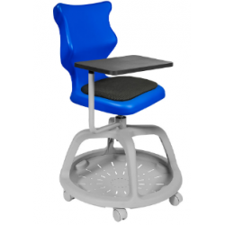 niebieskie krzesło pocket soft plus z pulpitem